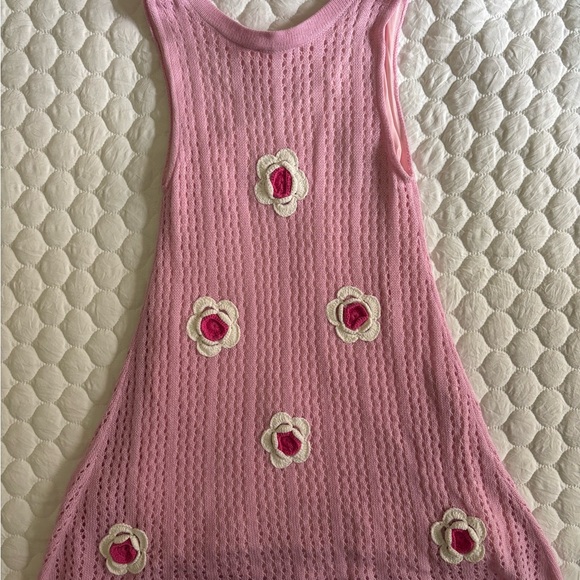 Dolls Kill Sugar Thrillz pink crochet dress - Picture 4 of 4